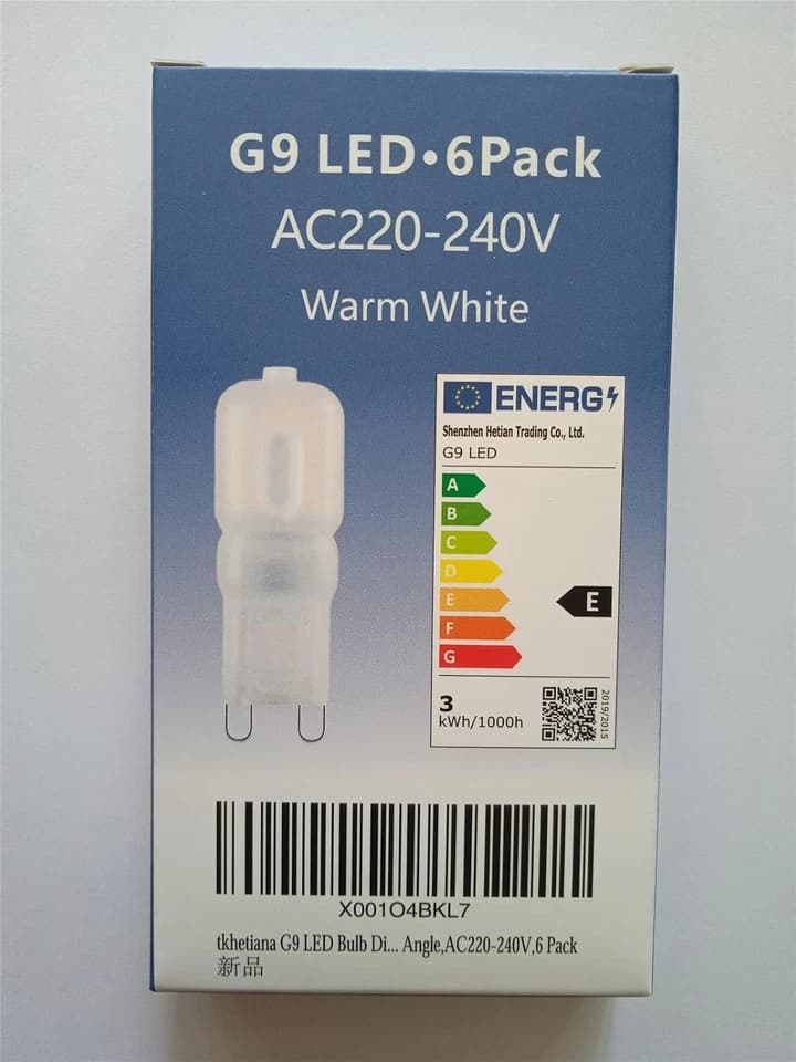 Llambë LED G9 6 Pack AC220-240V