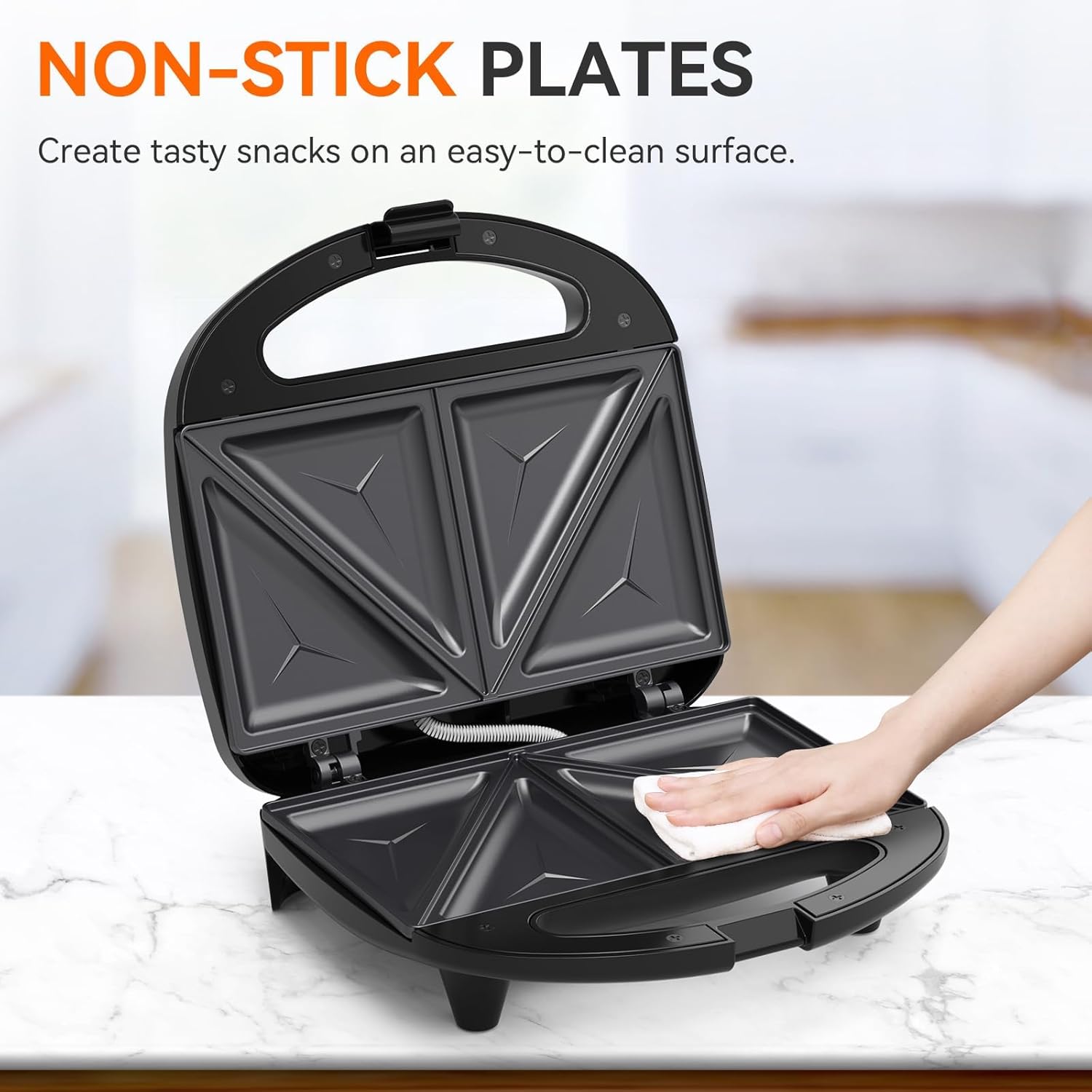 Sandwich-Maker GOURMETmaxx me veshje jo ngjitëse — foto 2