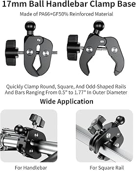 Mbajtëse për Timon 17mm Ball Clamp Base — foto 4