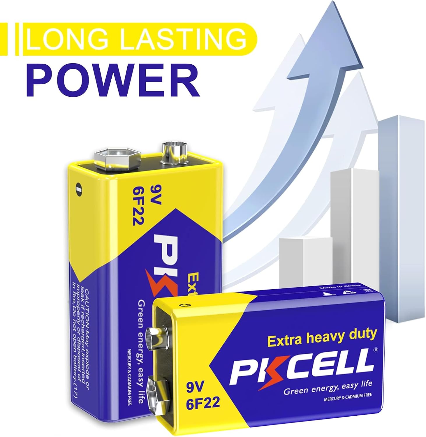 Bateri PKCELL 6F22 9V — foto 4