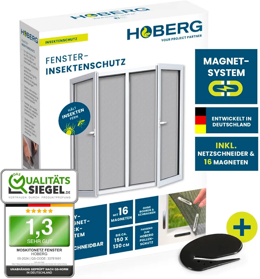 Mbrojtëse insektesh Hoberg për dritare 150x130 cm — foto 1