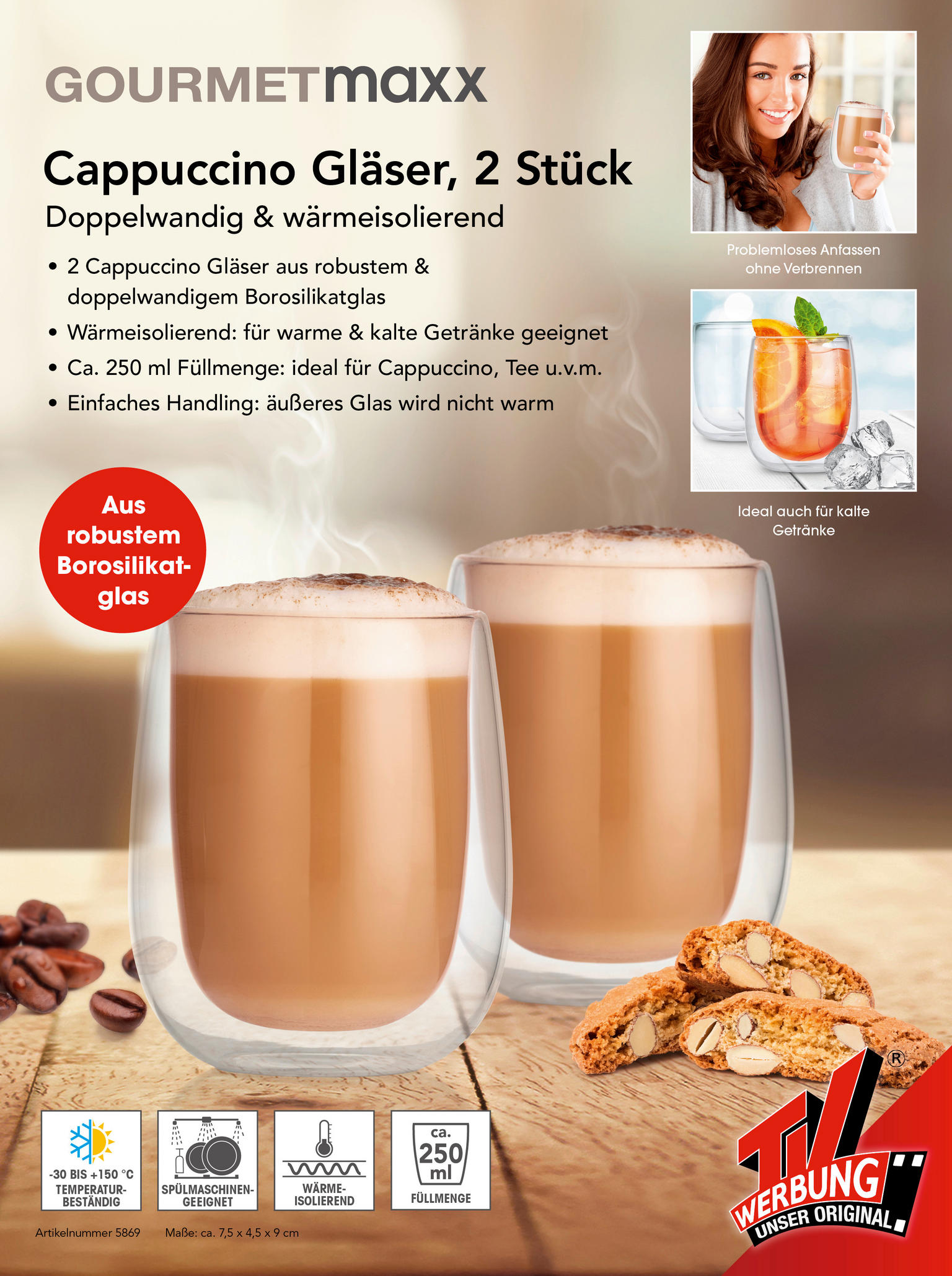 Gota për Cappuccino GOURMETmaxx 2 copë — foto 1