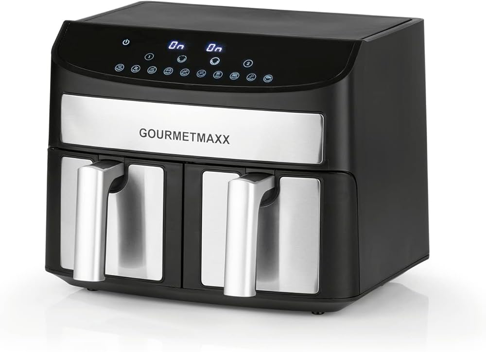 Fritezë me ajër të nxehtë GOURMETmaxx Doppelkammmer-Heißluftfritteuse 2400W — foto 1