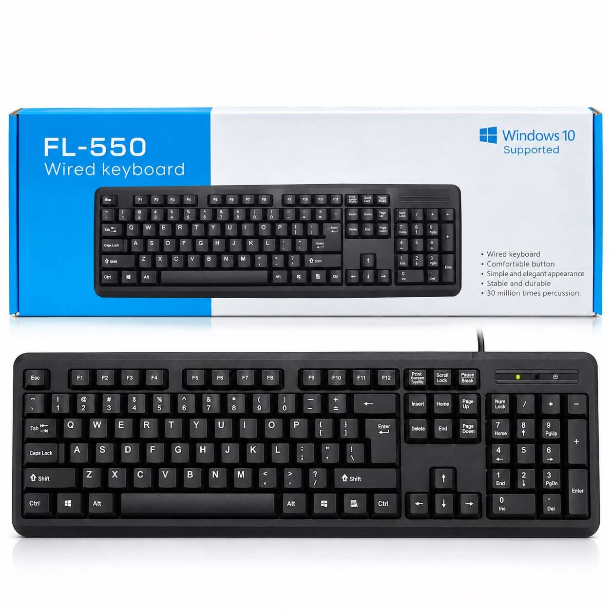 Tastierë me kabllo FL-550 për Windows 10 — foto 3
