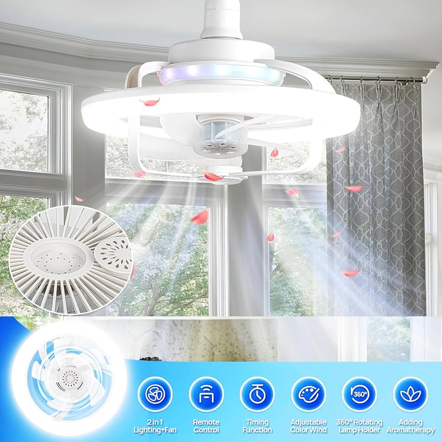 Ventilator LED Crystal me Dritë 360° — foto 3