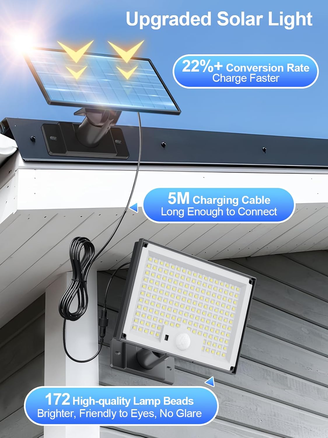 Dritë Solar Power Flood Light me rezistencë ndaj ujit — foto 4
