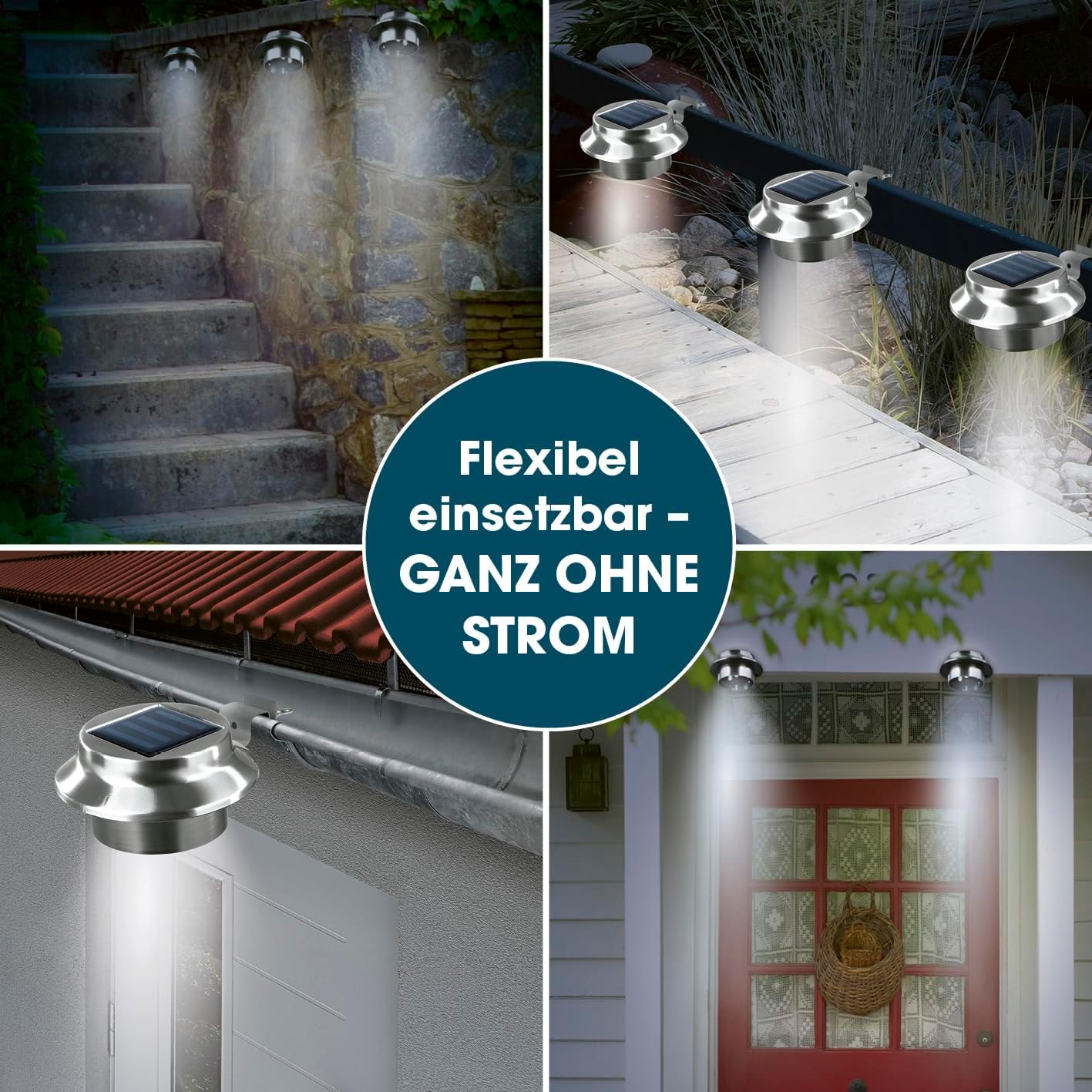 Dritë Solare EASYmaxx Dachrinnen-Leuchten 3er-Set — foto 2