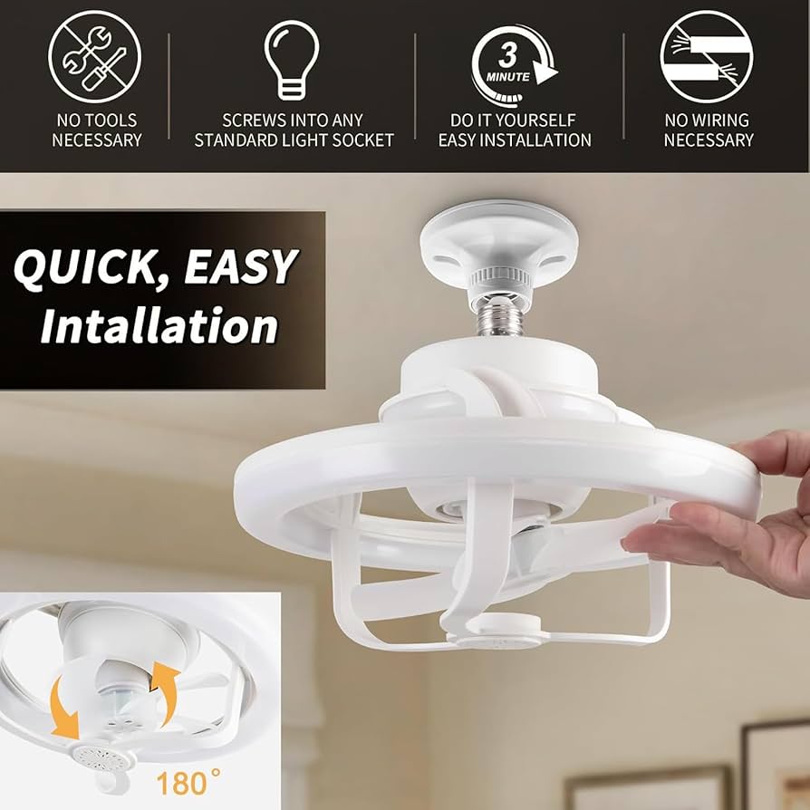 Ventilator LED Crystal me Dritë 360° — foto 4