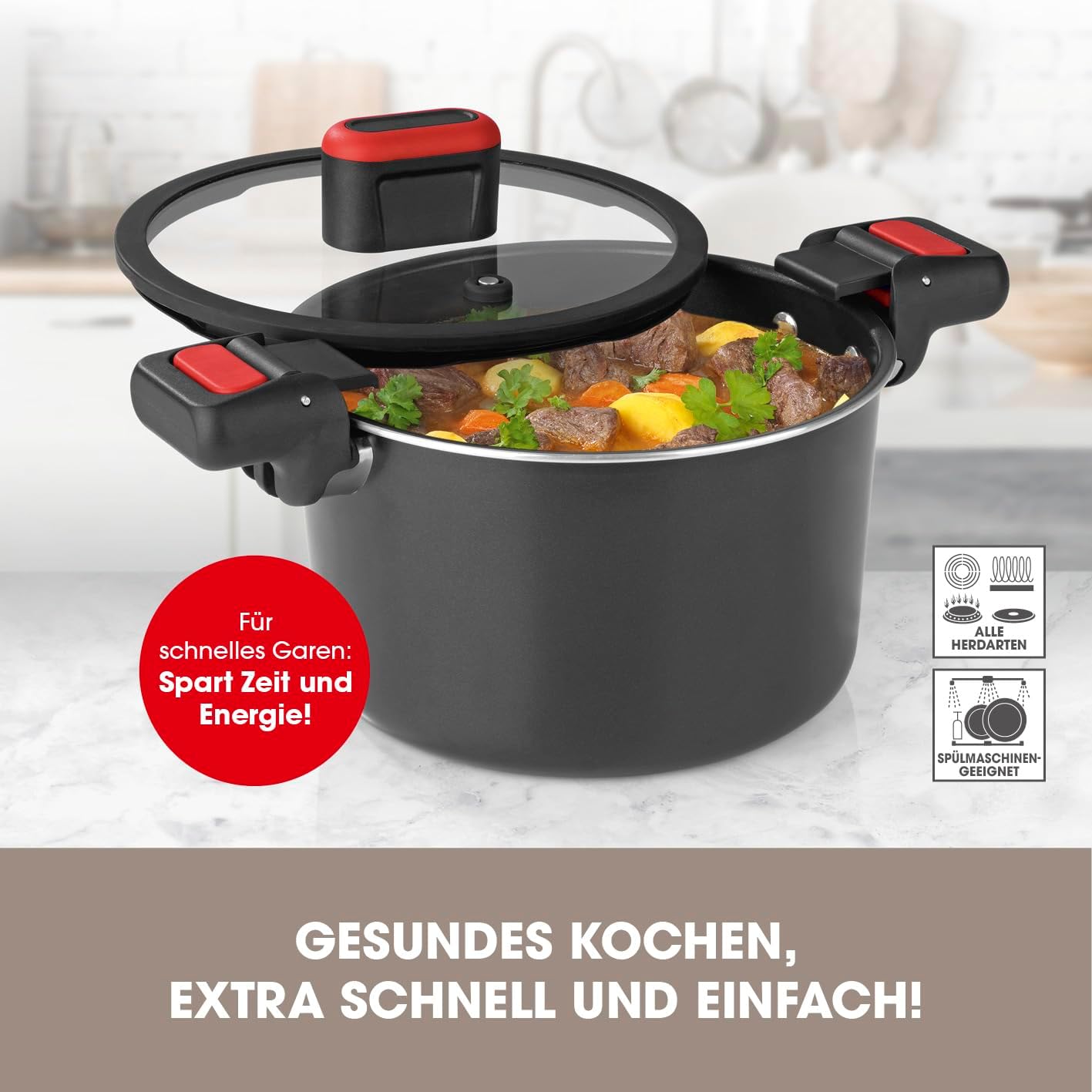 Tenxhere GOURMETmaxx Aluguss-Energiespartopf 5.8L — foto 4