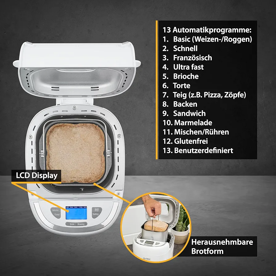 Brotbackautomat TZS First Austria FA-5503 550W — foto 7