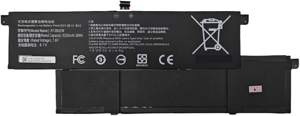Bateri Laptopi R13B02W 5230mAh 39Wh — foto 2