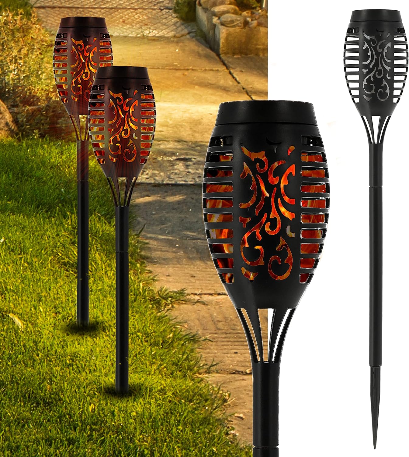 Drita dekoruese me solar EASYmaxx Flammen-Effekt — foto 1