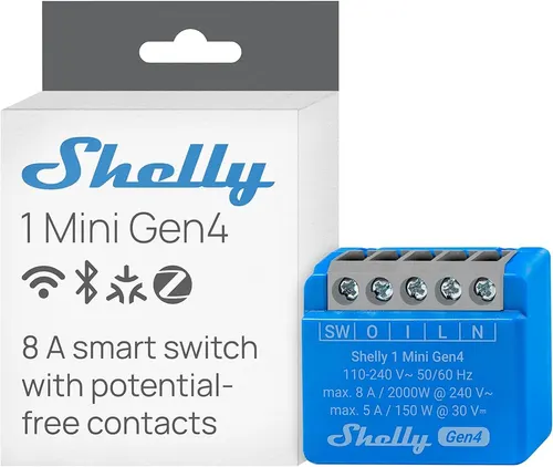 Ndërprerës i zgjuar Shelly 1 Mini Gen4 8A