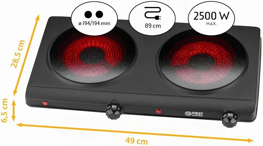 Pllakë Gatimi Infrared TZS First Austria FA-5096-2 2500W — foto 2
