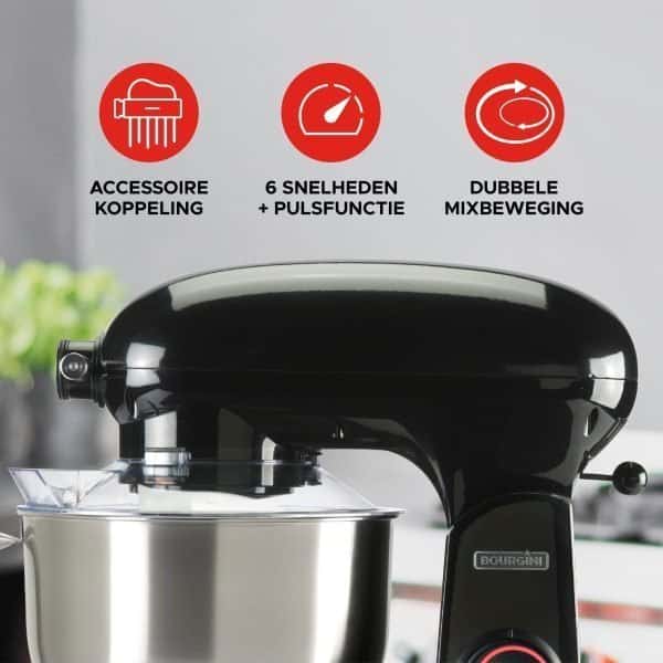 Mikser Bourgini Steel Kitchen Chef Pro 5.5L 1800W — foto 3