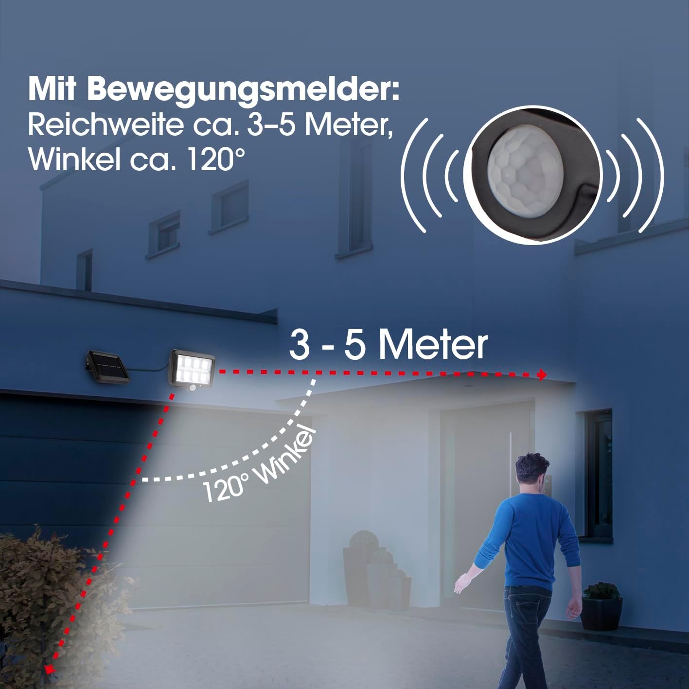 Solarstrahler EASYmaxx me sensor lëvizjeje — foto 2