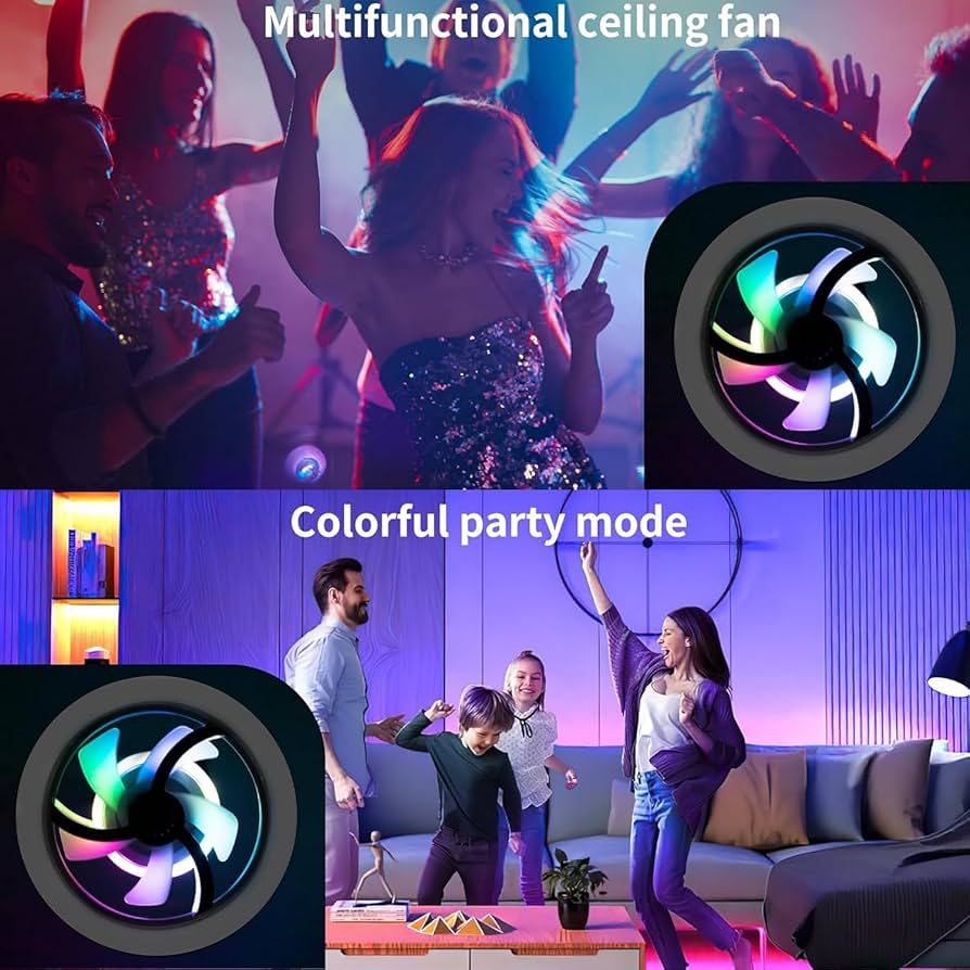 Ventilator LED Crystal me Dritë 360° — foto 6