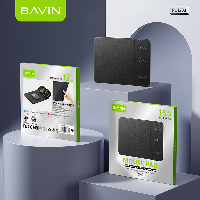 Mouse Pad Bavin PC1203 15W Fast Charging — foto 2