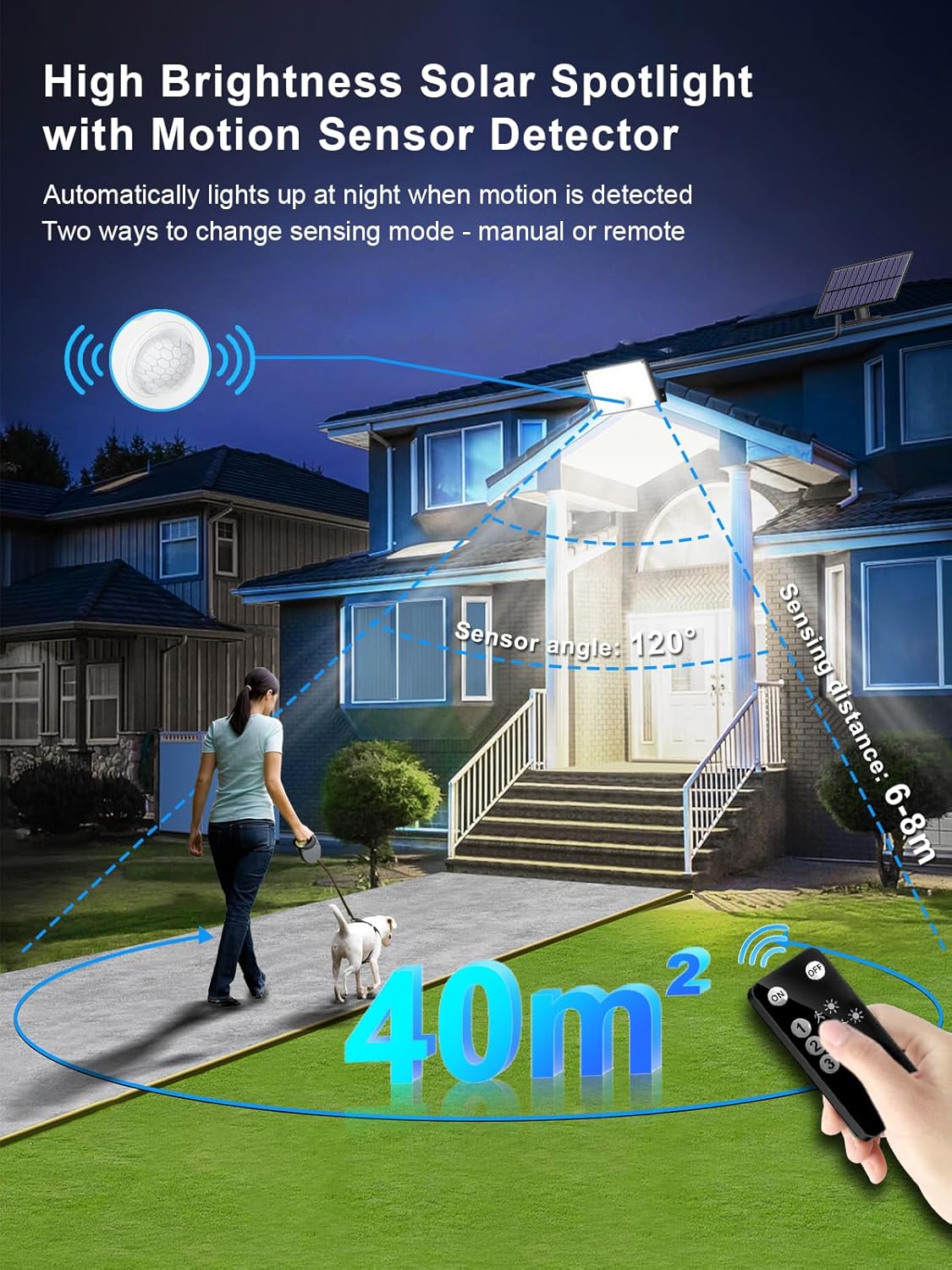 Dritë Solar Power Flood Light me rezistencë ndaj ujit — foto 3