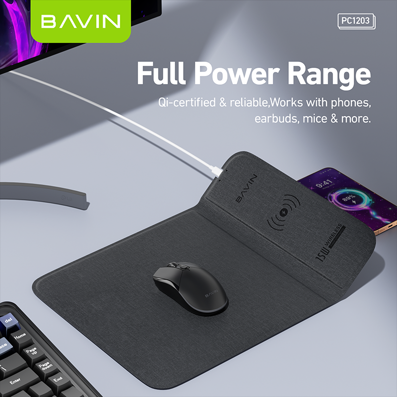 Mouse Pad Bavin PC1203 15W Fast Charging — foto 4