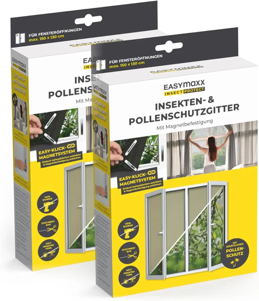 Rrjetë mbrojtëse EASYmaxx për insekte dhe polen 150x130 cm — foto 1