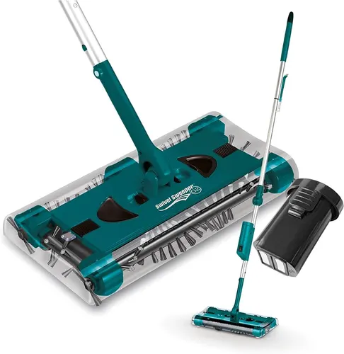 Fshesë elektrike Swivel Sweeper me sistem furçash 360°
