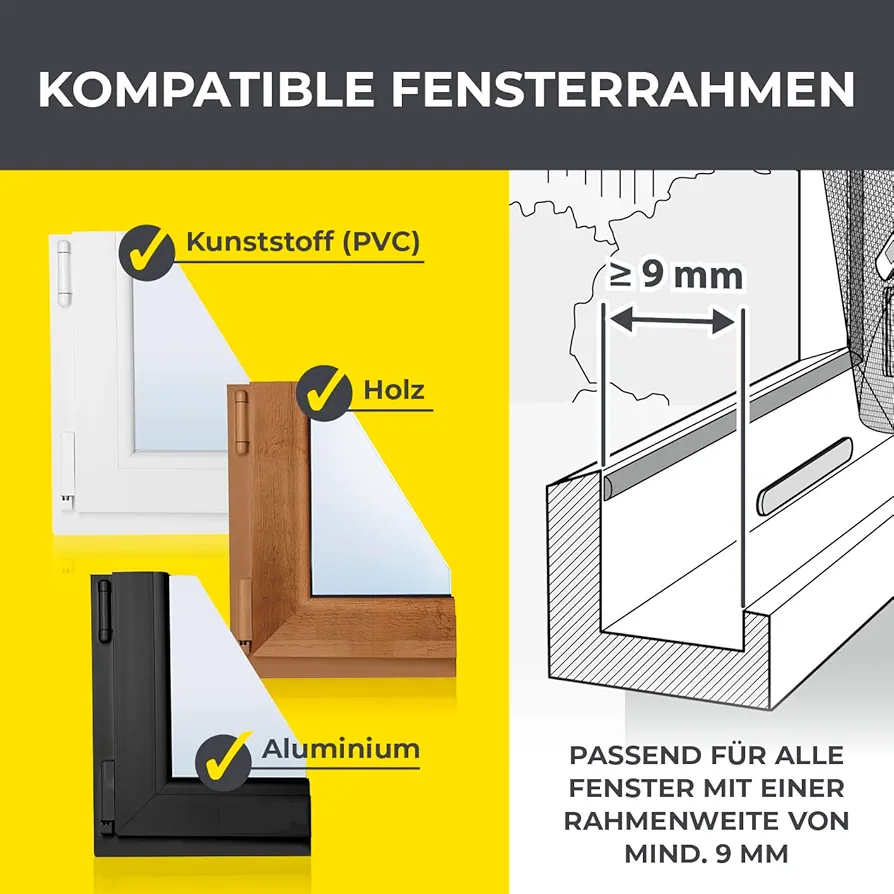 Rrjetë mbrojtëse EASYmaxx për insekte dhe polen 150x130 cm — foto 6