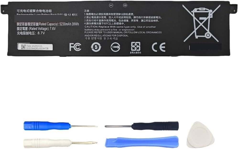 Bateri Laptopi R13B02W 5230mAh 39Wh — foto 1
