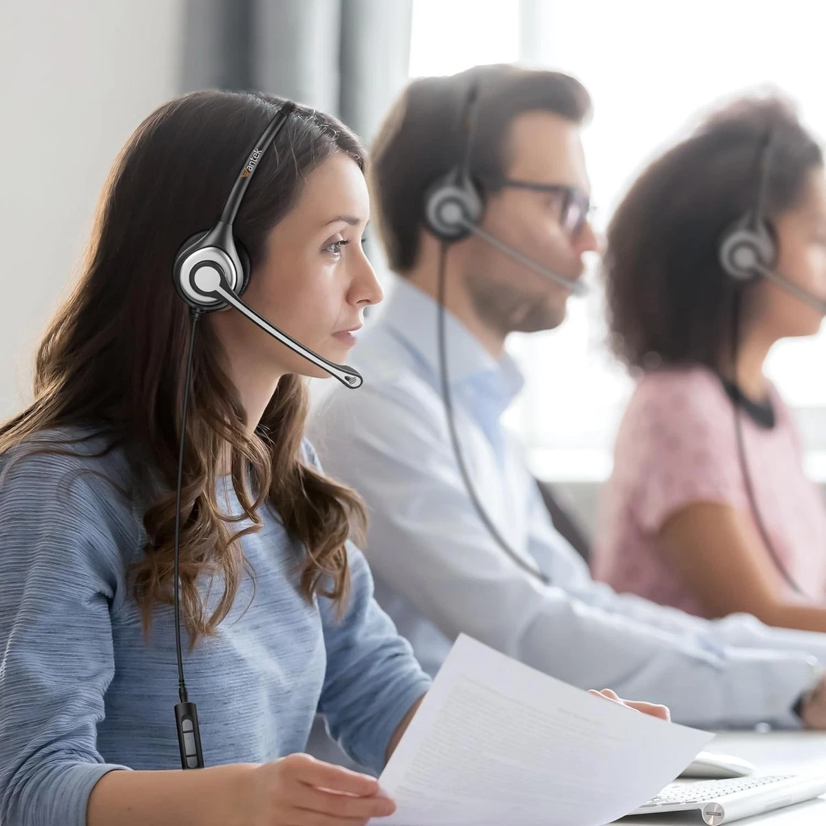 Kufje Wantek 602F Series Headset — foto 5