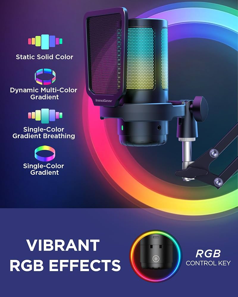Mikrofon Gaming USB FIFINE A6T me RGB — foto 5