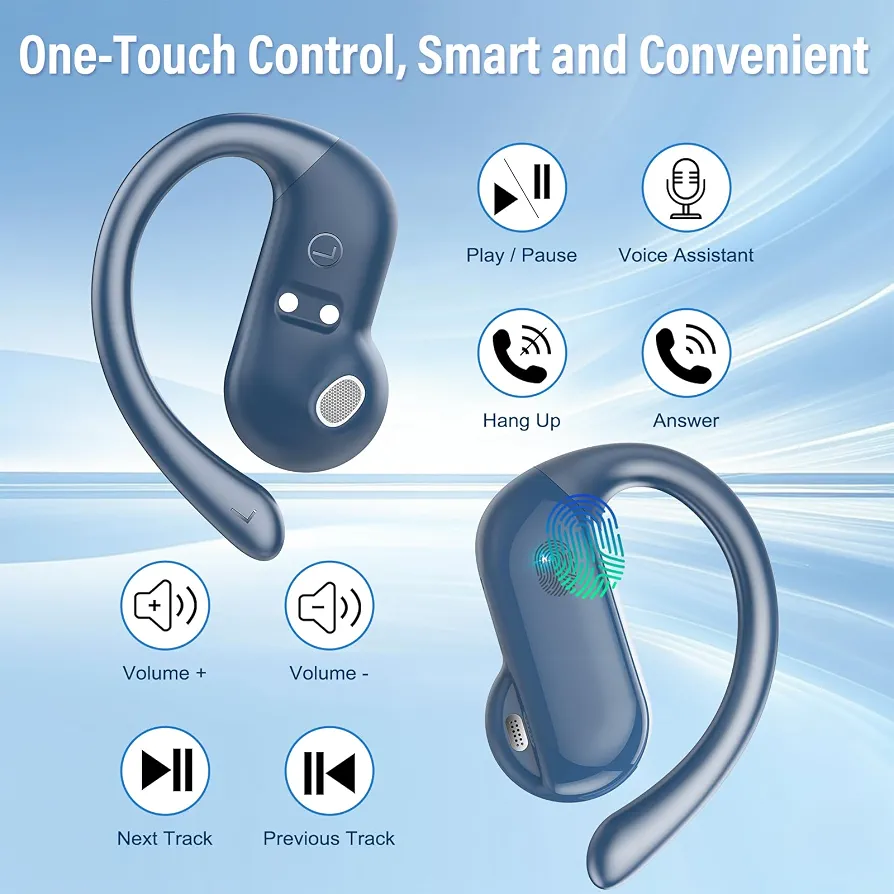 Kufje Open-Ear DUSONLAP E6 Blue — foto 3