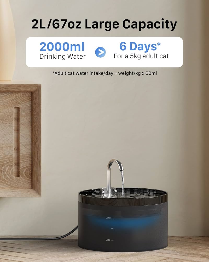 Fontanë Uji për Kafshë VOUAAOOD 2.4L — foto 2