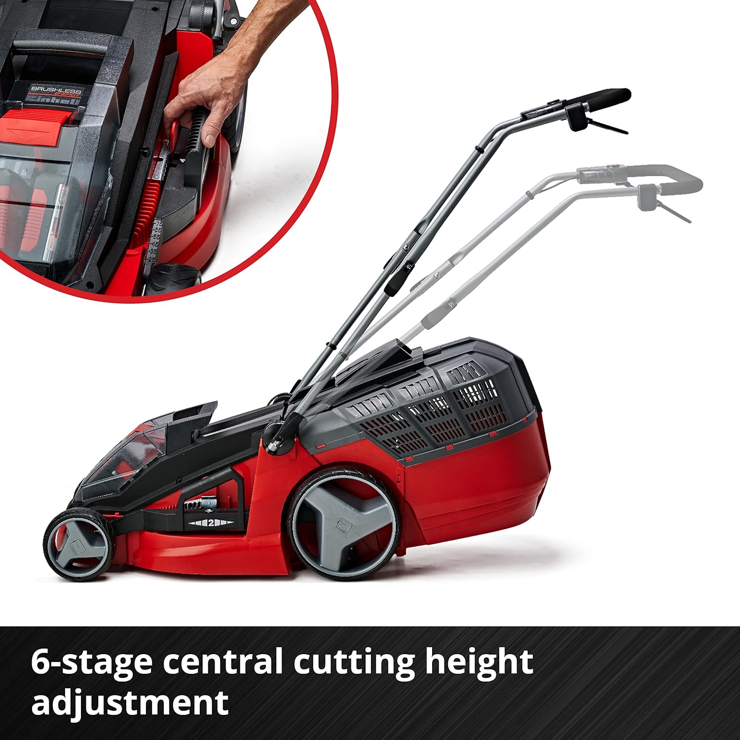 Makina për kositje bari Einhell me motor brushless dhe kapacitet 63L — foto 5
