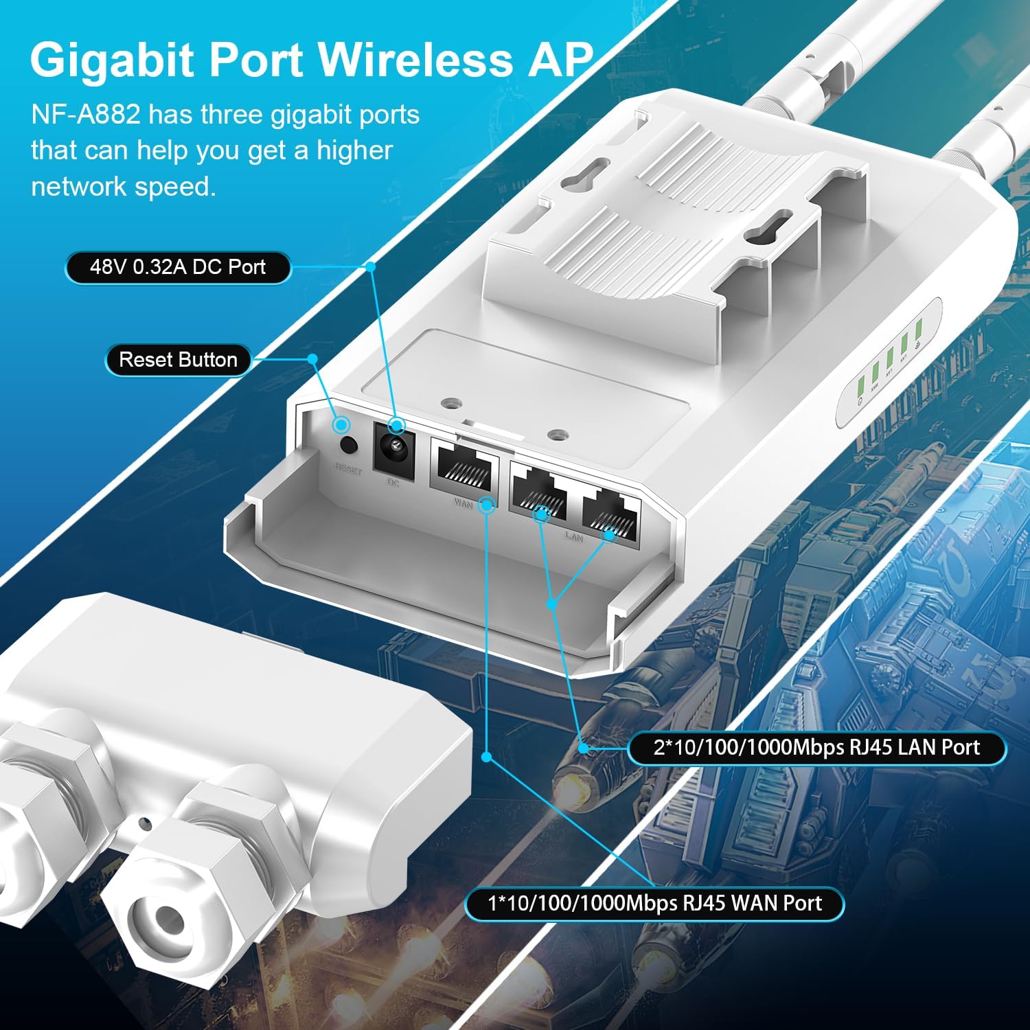 Access Point i Jashtëm NEWFAST NF-A882 1200Mbps — foto 3