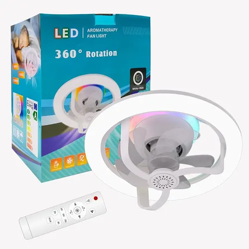 Ventilator LED Crystal me Dritë 360°