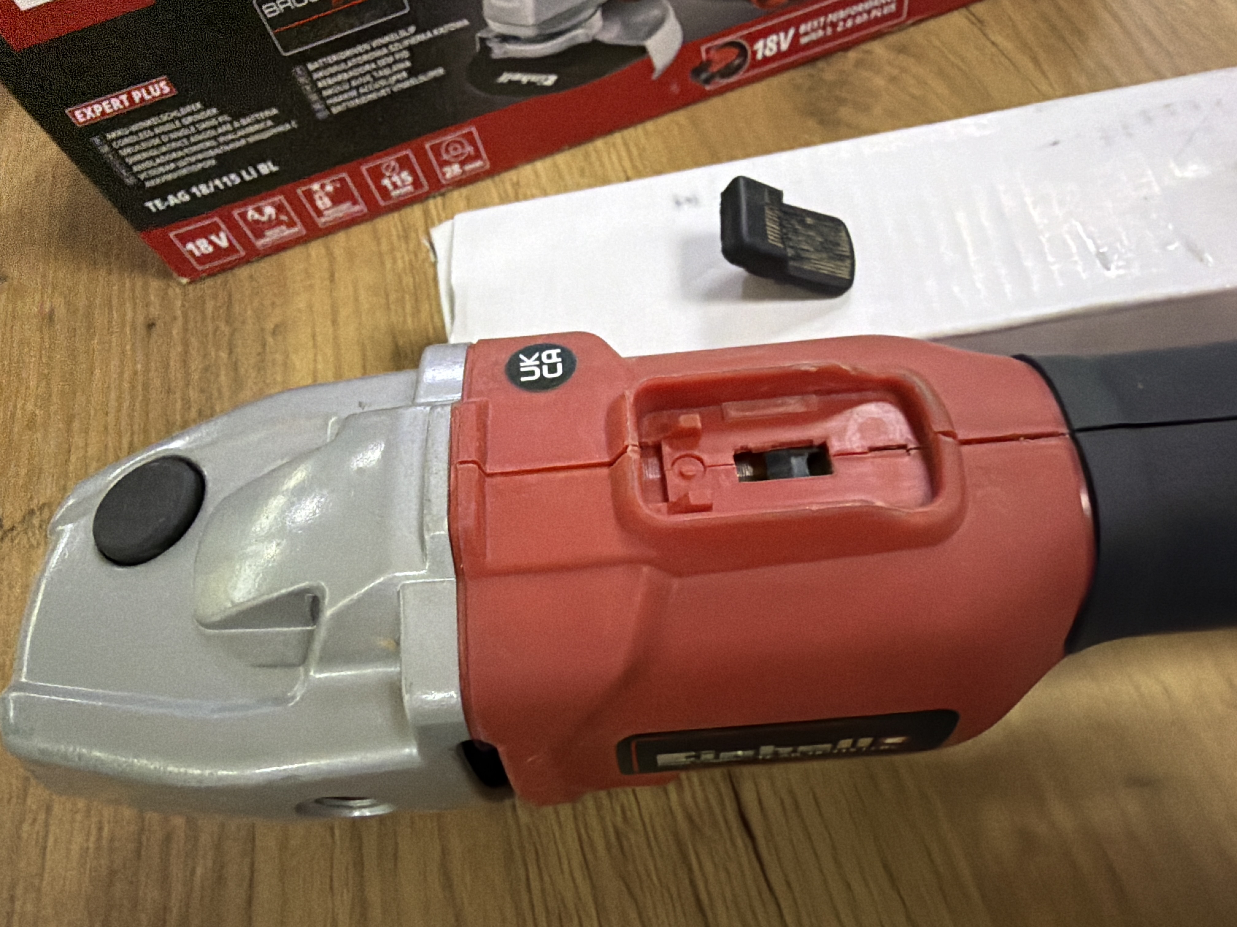 Grirëse këndi pa kabllo Einhell TE-AG 18/115 Li BL 18V — foto 3