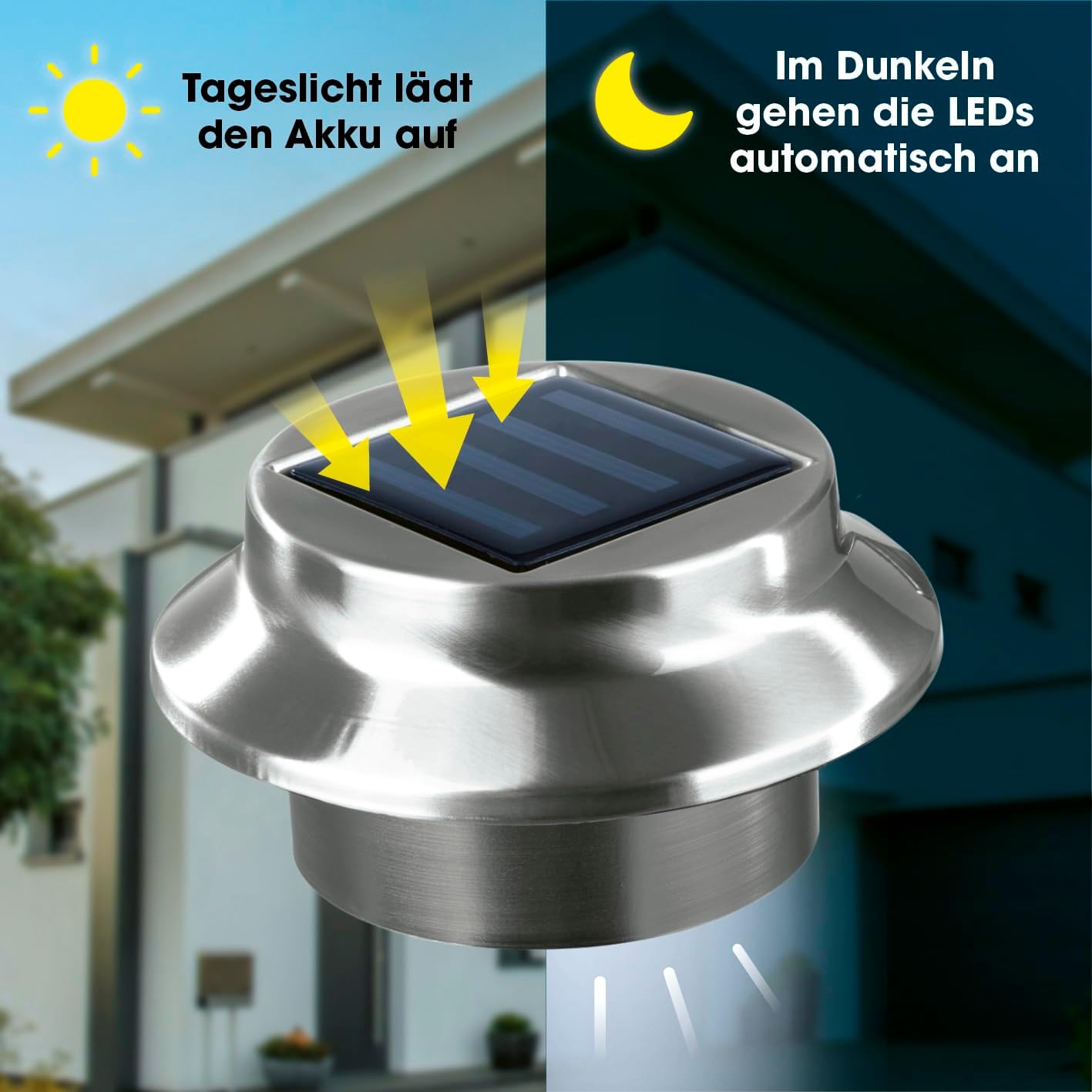 Dritë Solare EASYmaxx Dachrinnen-Leuchten 3er-Set — foto 3